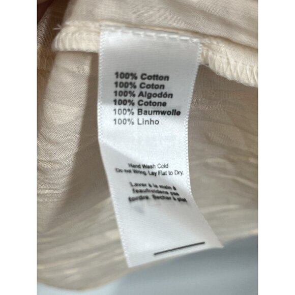 Emerson Fry India Collection Layla Dress Cream Swiss Dot Long Sleeve Sz L NWT - Picture 6 of 7